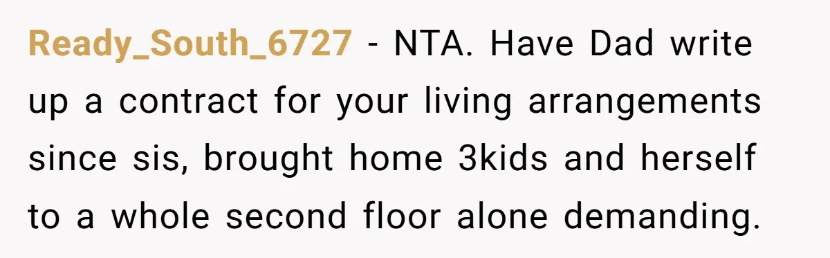 Woman Transforms Creepy Basement Into Dream Retreat Only For Sister’s Kids To Overrun It Ready_South_6727 − NTA. Have Dad write up a contract for your living arrangements since sis, brought home 3kids and herself to a whole second floor alone demanding.