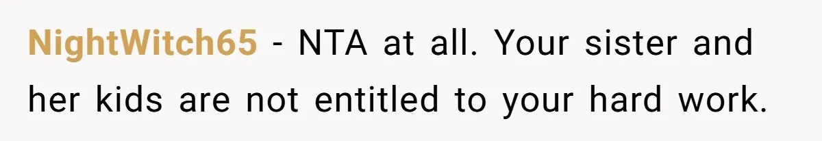 Woman Transforms Creepy Basement Into Dream Retreat Only For Sister’s Kids To Overrun It NightWitch65 − NTA at all. Your sister and her kids are not entitled to your hard work.