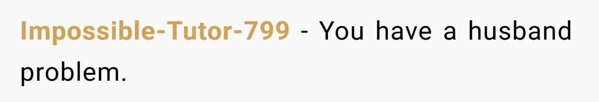 Father Calls Out Son’s Ugly Behavior, Husband Gets Mad About “Tone” In Front Of In-Laws Impossible-Tutor-799 − You have a husband problem.