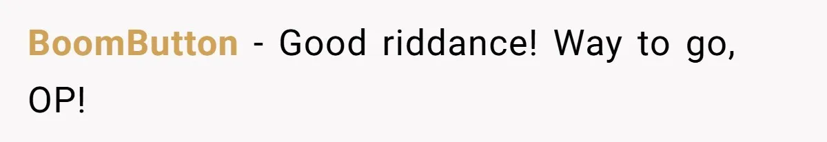 BoomButton − Good riddance! Way to go, OP!