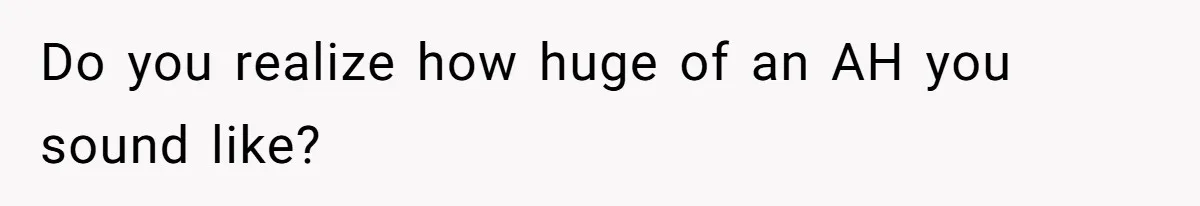Do you realize how huge of an AH you sound like?