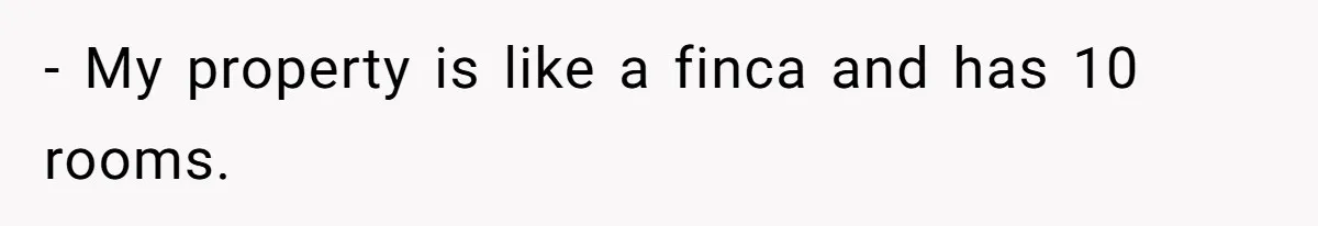 - My property is like a finca and has 10 rooms.