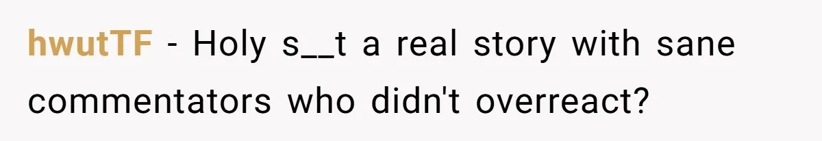hwutTF − Holy s__t a real story with sane commentators who didn't overreact?