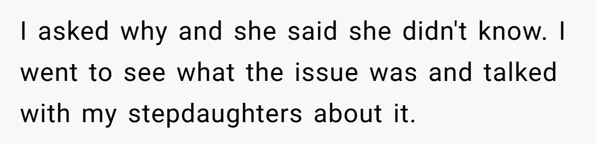 Father Books Separate Hotel Room For Daughter After Stepmother’s Kids Force Her To Sleep On Floor I asked why and she said she didn't know. I went to see what the issue was and talked with my stepdaughters about it.