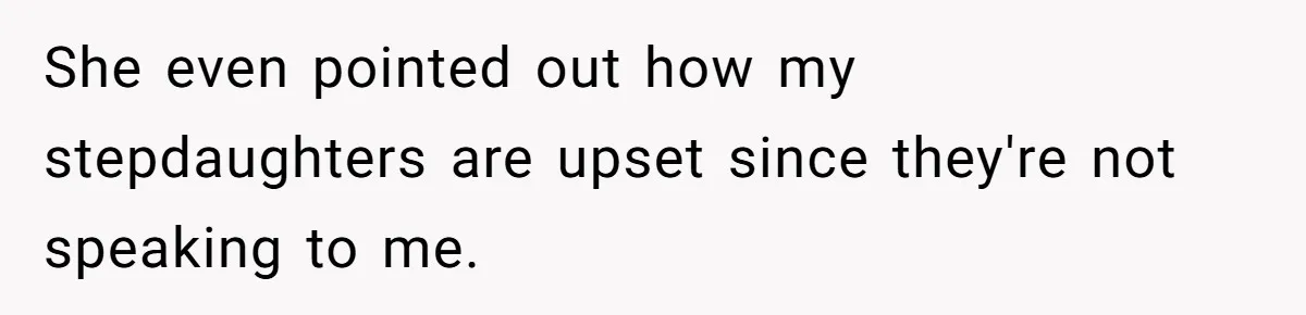 Father Books Separate Hotel Room For Daughter After Stepmother’s Kids Force Her To Sleep On Floor She even pointed out how my stepdaughters are upset since they're not speaking to me.