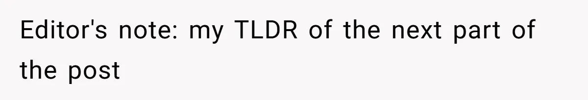 Editor's note: my TLDR of the next part of the post