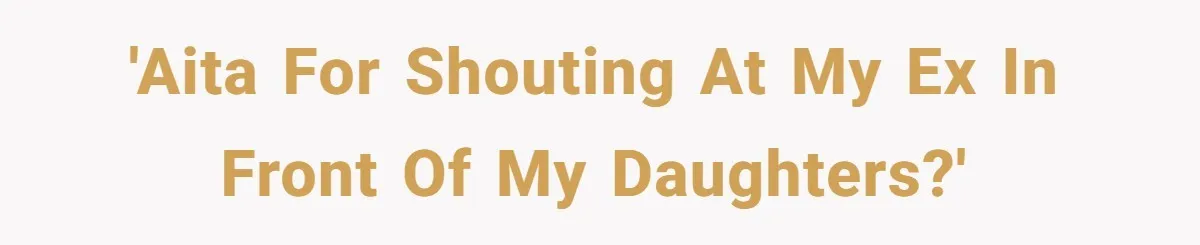 'AITA for shouting at my ex in front of my daughters?'