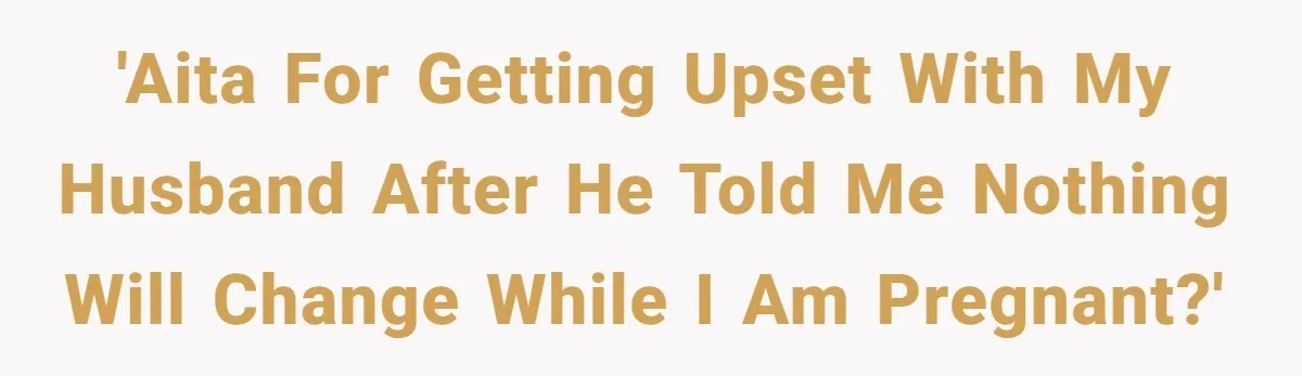 'AITA for getting upset with my husband after he told me nothing will change while I am pregnant?'