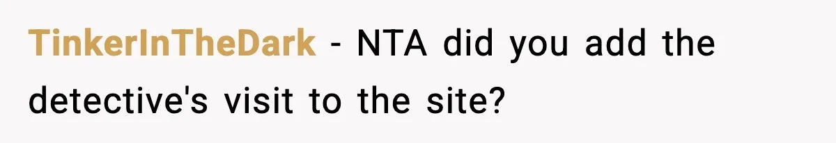 Man Arrested For Crimes He Didn’t Commit, Creates Website To Expose Police Mishandling TinkerInTheDark − NTA did you add the detective's visit to the site?
