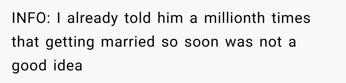 Father Charges Son For Honeymoon Stay At Late Wife’s Cabin, Son Calls Him Selfish INFO: I already told him a millionth times that getting married so soon was not a good idea