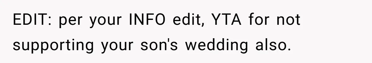 Father Charges Son For Honeymoon Stay At Late Wife’s Cabin, Son Calls Him Selfish EDIT: per your INFO edit, YTA for not supporting your son's wedding also.