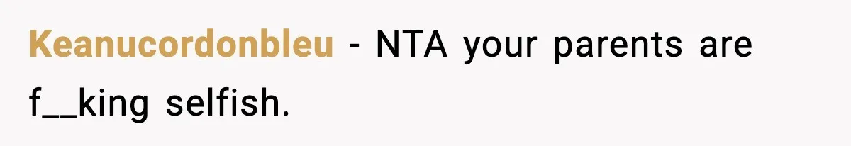 Woman Exposes Parents’ Affair To Both Families, Now Regrets Ruining Their Marriages Keanucordonbleu − NTA your parents are f__king selfish.