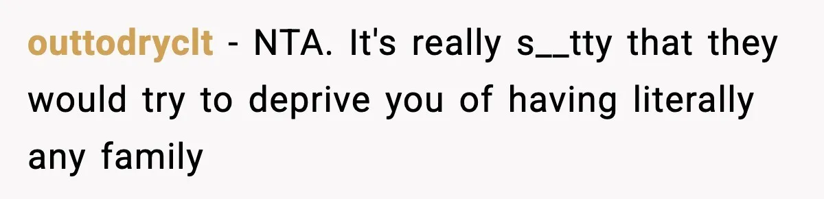 Woman Exposes Parents’ Affair To Both Families, Now Regrets Ruining Their Marriages outtodryclt − NTA. It's really s__tty that they would try to deprive you of having literally any family