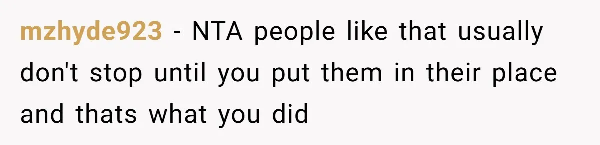 Coworker Shames Married Woman For “Bad Wife Duties,” Gets Hit With A Brutal Reality Check mzhyde923 − NTA people like that usually don't stop until you put them in their place and thats what you did
