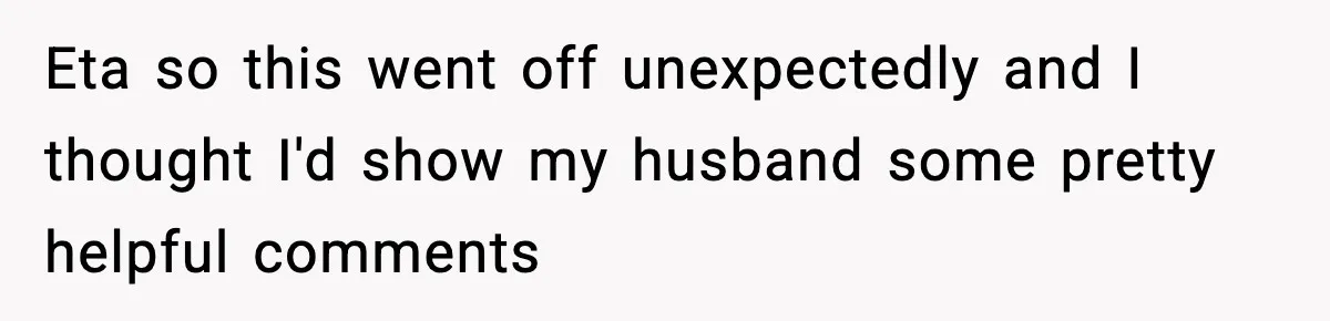 Wife Exposes MIL For Snooping On Christmas Dinner After Giving Her A Fake House Key Eta so this went off unexpectedly and I thought I'd show my husband some pretty helpful comments