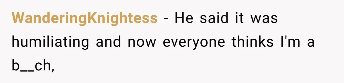 Girlfriend Calls Out Boyfriend’s Friends For Calling Her A Gold Digger, Now He’s Mad At Her WanderingKnightess − He said it was humiliating and now everyone thinks I'm a b__ch,