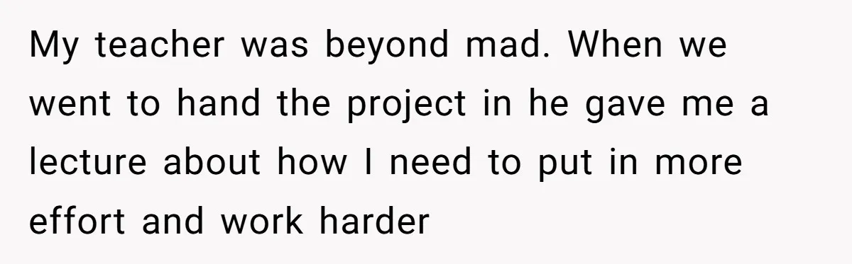 Colorblind Teen Turns Teacher's Dismissal Of "Uninspired" Art Into National Win, Humiliating Him My teacher was beyond mad. When we went to hand the project in he gave me a lecture about how I need to put in more effort and work harder