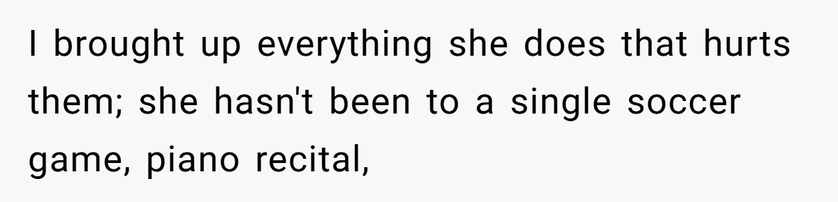 Father Yells At Ex After She Criticizes Him For Teaching His Daughters About Periods I brought up everything she does that hurts them; she hasn't been to a single soccer game, piano recital,
