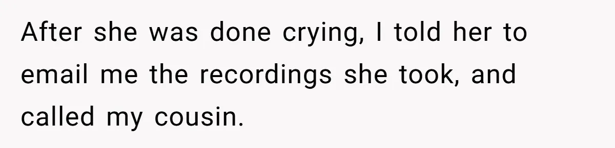 Father Yells At Ex After She Criticizes Him For Teaching His Daughters About Periods After she was done crying, I told her to email me the recordings she took, and called my cousin.
