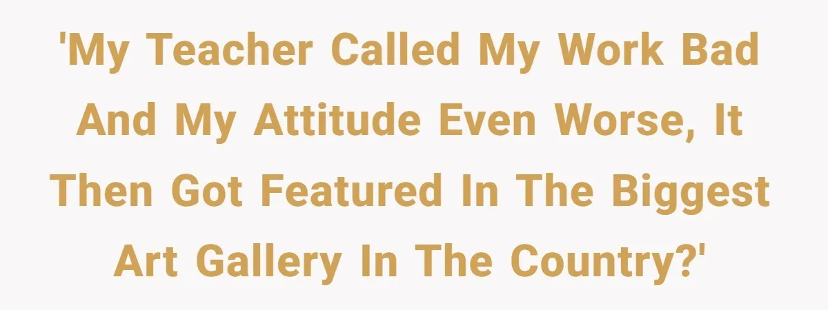 Colorblind Teen Turns Teacher's Dismissal Of "Uninspired" Art Into National Win, Humiliating Him 'My teacher called my work bad and my attitude even worse, it then got featured in the biggest art gallery in the country?'