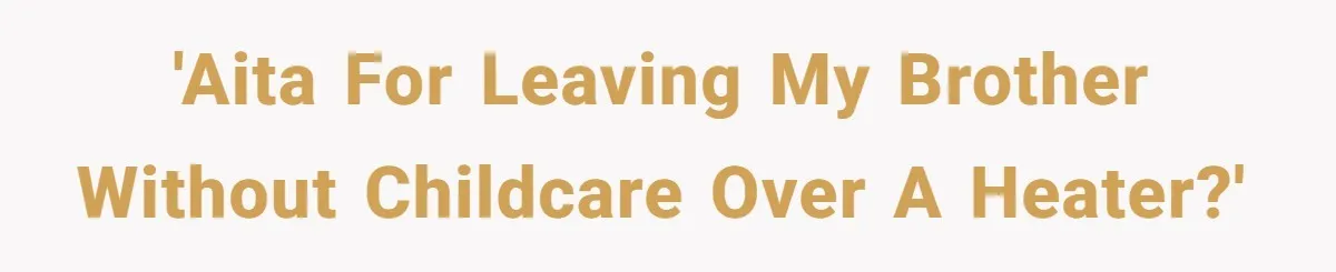 'AITA for leaving my brother without childcare over a heater?'