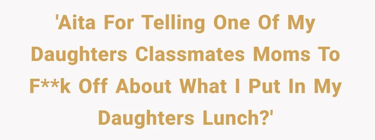 'AITA for telling one of my daughters classmates moms to f**k off about what I put in my daughters lunch?'