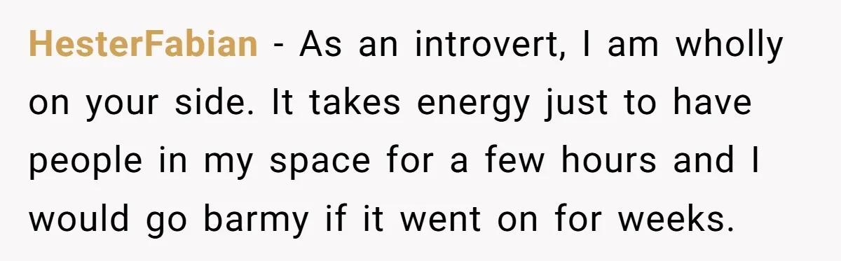 Husband Ends Five-Year Marriage Instantly After Finding Wife’s Brother Lounging On Their Couch HesterFabian − As an introvert, I am wholly on your side. It takes energy just to have people in my space for a few hours and I would go barmy...