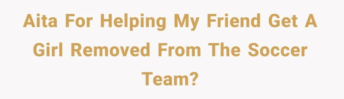 Teen Fights Back After Bully Taunts Friend Over Her Hijab, Gets Her Kicked Off The Soccer Team AITA for helping my friend get a girl removed from the soccer team?