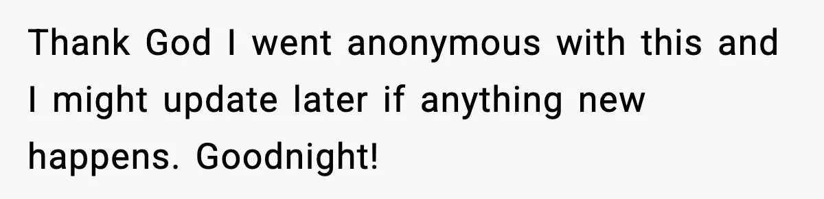 New Mom Storms Out After Husband's Mom Doesn’t Save Her Any Food Thank God I went anonymous with this and I might update later if anything new happens. Goodnight!