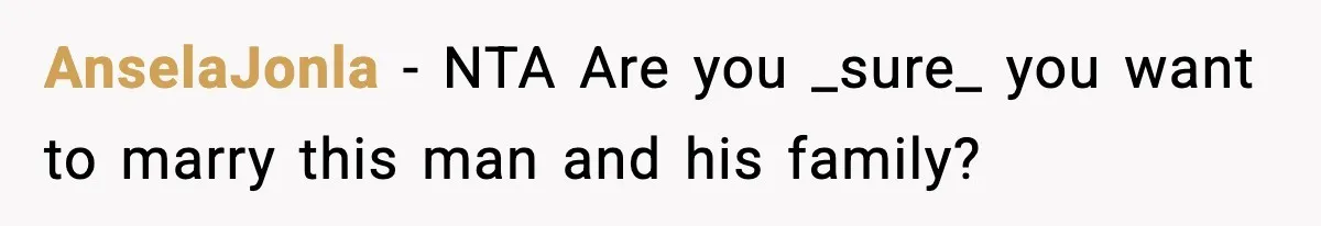 Man Goes Behind Fiancée Back To Remove Vegan Food From Wedding, Is She Overreacting By Standing Her Ground? AnselaJonla − NTA Are you _sure_ you want to marry this man and his family?