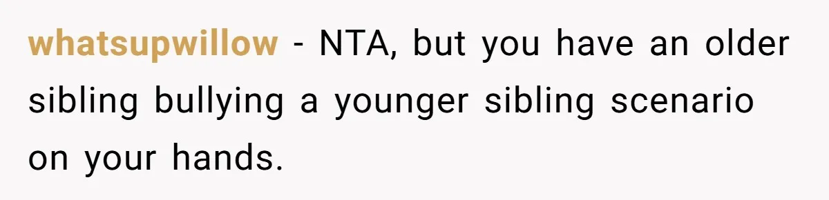 Dad Kicks Daughter’s Friends Out Of House After Infringing On Son’s Space whatsupwillow − NTA, but you have an older sibling bullying a younger sibling scenario on your hands.