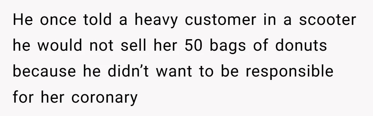 Karen Insists On Donuts Straight From Boiling Oil, Carnival Worker Hands Her What She Wishes For - Raw He once told a heavy customer in a scooter he would not sell her 50 bags of donuts because he didn’t want to be responsible for her coronary