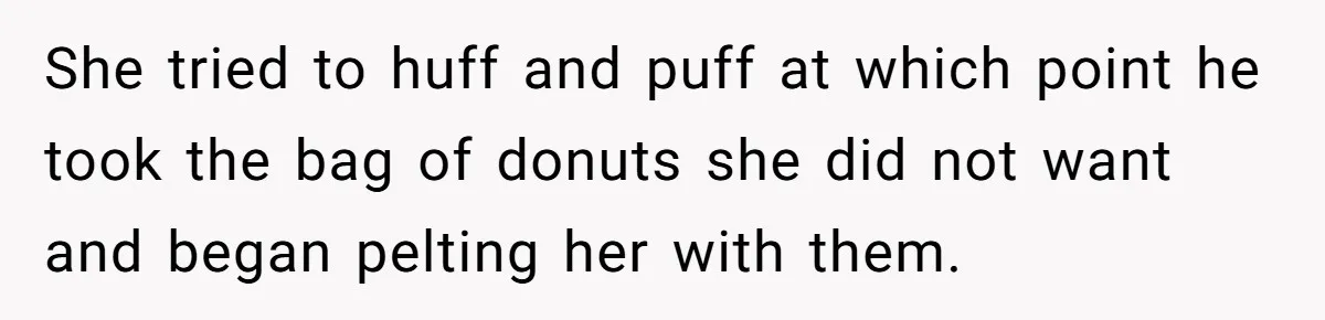 Karen Insists On Donuts Straight From Boiling Oil, Carnival Worker Hands Her What She Wishes For - Raw She tried to huff and puff at which point he took the bag of donuts she did not want and began pelting her with them.