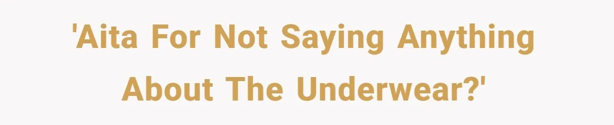 Dad Stays Silent as Daughter Accuses Fiancé Over “Mysterious Underwear” - Truth Leaves Everyone Stunned 'AITA for not saying anything about the underwear?'