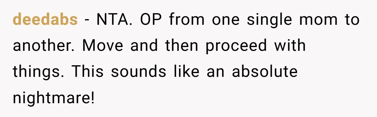 Mom-to-Be Publicly Pushes Back After Ex’s Girlfriend Announces “Their” Pregnancy deedabs − NTA. OP from one single mom to another. Move and then proceed with things. This sounds like an absolute nightmare!