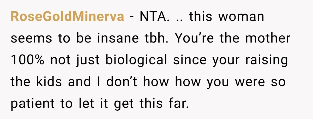 Mom-to-Be Publicly Pushes Back After Ex’s Girlfriend Announces “Their” Pregnancy RoseGoldMinerva − NTA. .. this woman seems to be insane tbh. You’re the mother 100% not just biological since your raising the kids and I don’t how how you were...