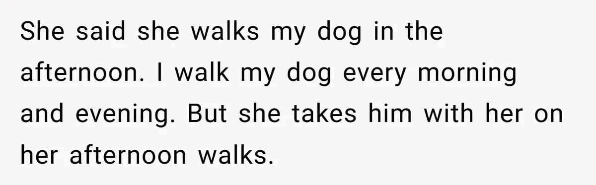 Sister Tries To Charge Brother For Dog Walking And Scrapbook Work, So He Kicked Her Out She said she walks my dog in the afternoon. I walk my dog every morning and evening. But she takes him with her on her afternoon walks.