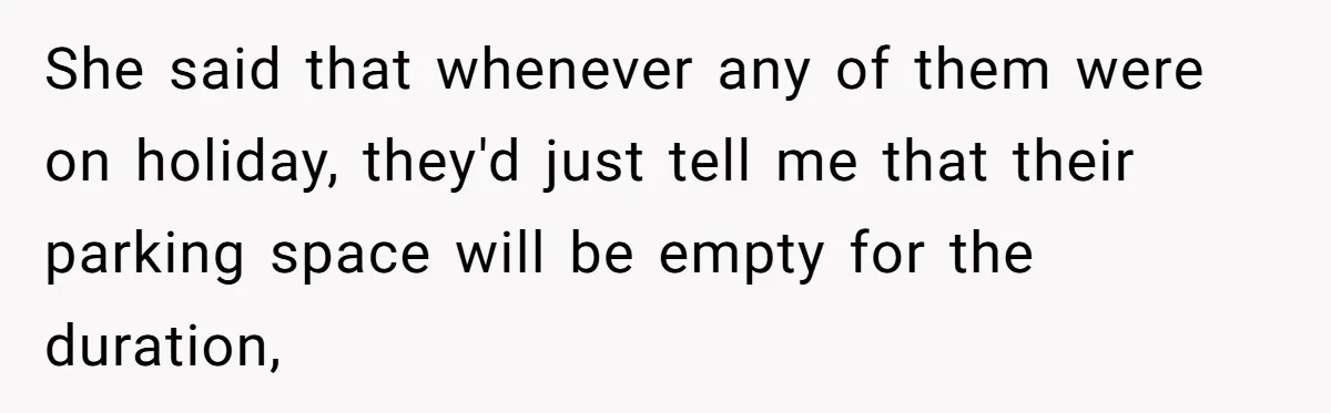 Entry-Level Tech Walks Miles In Rain Until Managers Secretly Share Parking Spots And Coworkers Call HR She said that whenever any of them were on holiday, they'd just tell me that their parking space will be empty for the duration,