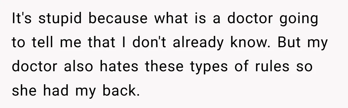 Boss Forces Dying-Of-Food-Poisoning Employee To Get Doctor’s Note, Ends Up Giving Him A Free Week Off It's stupid because what is a doctor going to tell me that I don't already know. But my doctor also hates these types of rules so she had my back.