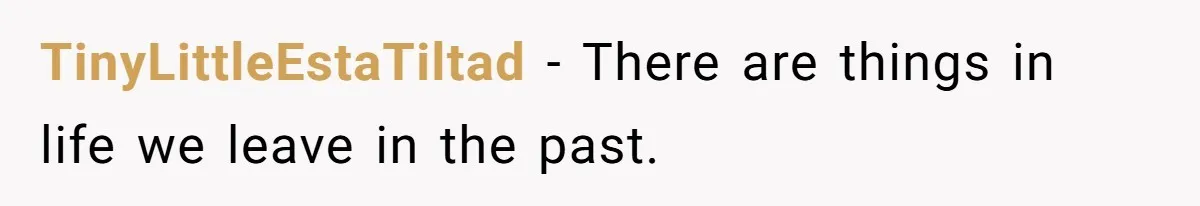 TinyLittleEstaTiltad − There are things in life we leave in the past.