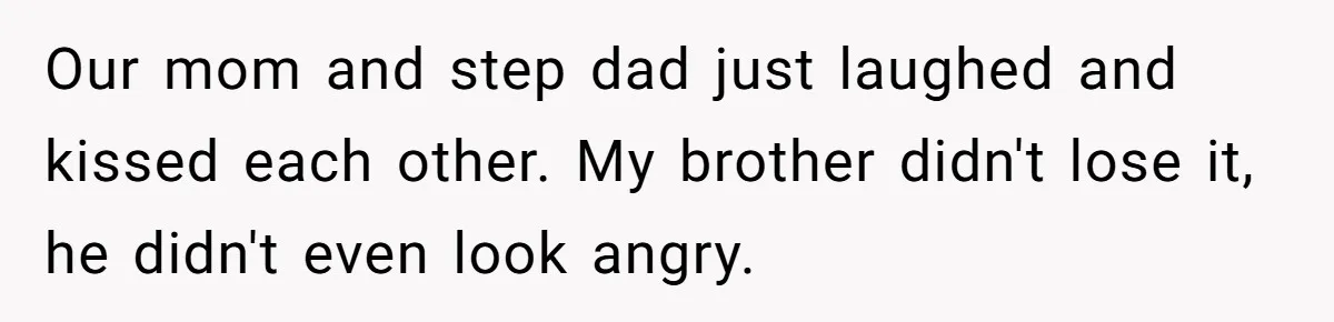 Stepdad Mocks Teen With Fake Car Gift, Freaks Out When Teen Fires Back Our mom and step dad just laughed and kissed each other. My brother didn't lose it, he didn't even look angry.