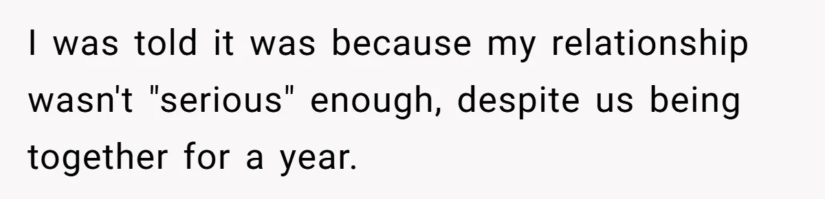 Woman Leaves Wedding Early After Being Humiliated By Couple’s Arbitrary Rules I was told it was because my relationship wasn't "serious" enough, despite us being together for a year.