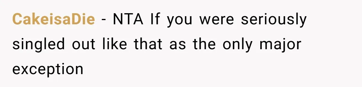 Woman Leaves Wedding Early After Being Humiliated By Couple’s Arbitrary Rules CakeisaDie − NTA If you were seriously singled out like that as the only major exception