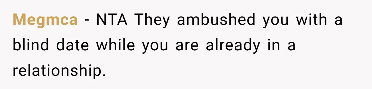 Woman Leaves Wedding Early After Being Humiliated By Couple’s Arbitrary Rules Megmca − NTA They ambushed you with a blind date while you are already in a relationship.