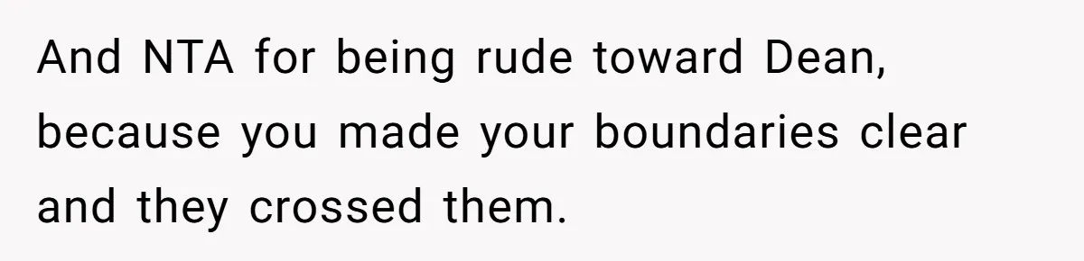Woman Leaves Wedding Early After Being Humiliated By Couple’s Arbitrary Rules And NTA for being rude toward Dean, because you made your boundaries clear and they crossed them.