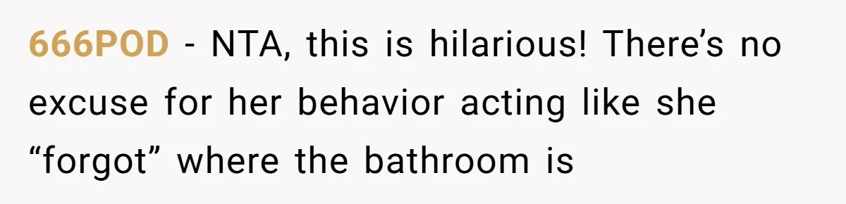 MIL Tried To Snoop In DIL's Bedroom, So DIL Used Glitter To Catch Her Trying To Snoop 666POD − NTA, this is hilarious! There’s no excuse for her behavior acting like she “forgot” where the bathroom is