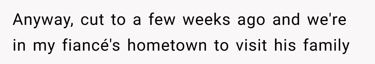 Mom Forces Tomboy Teen Into A Dress For The Wedding, Bride Steps In And All Hell Breaks Loose Anyway, cut to a few weeks ago and we're in my fiancé's hometown to visit his family