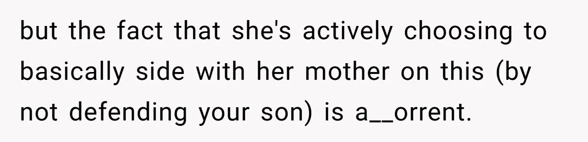 He Banned His Future MIL After She Stole His Son’s Journal, and Now the Entire Family Wants the Wedding Cancelled but the fact that she's actively choosing to basically side with her mother on this (by not defending your son) is a__orrent.