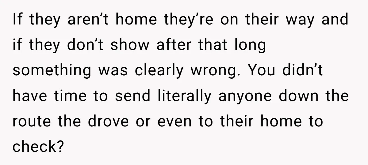She Started the Wedding Without Her Parents - Now They’re Furious They Missed the Ceremony If they aren’t home they’re on their way and if they don’t show after that long something was clearly wrong. You didn’t have time to send literally anyone down the...