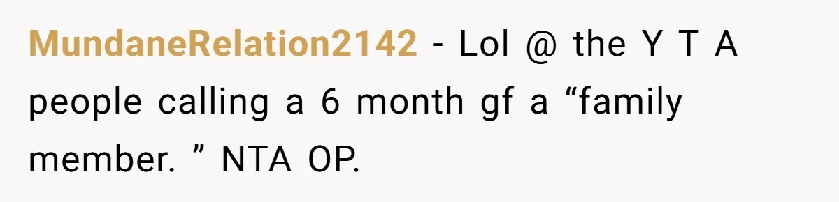 Son Wanted Mom To Cancel A 40-Year Tradition For His New Girlfriend, Her Answer Went Viral MundaneRelation2142 − Lol @ the Y T A people calling a 6 month gf a “family member. ” NTA OP.